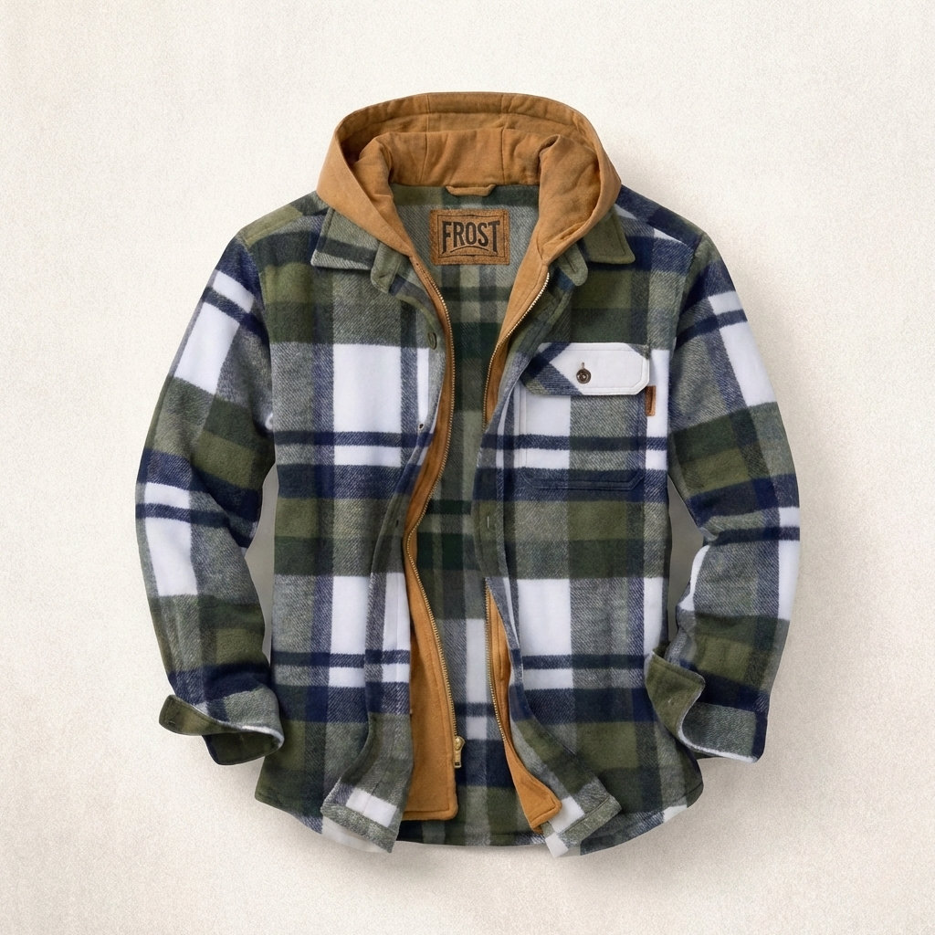 Chemise à Capuche en Flanelle à Carreaux