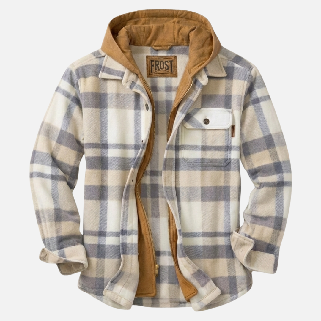 Chemise à Capuche en Flanelle à Carreaux