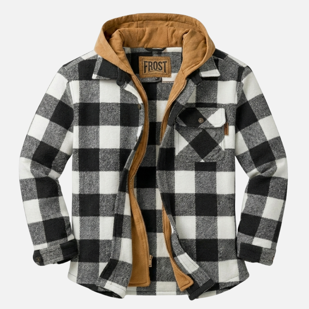 Chemise à Capuche en Flanelle à Carreaux